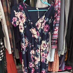 Pink blush maternity dress